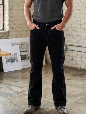 Industry x Wrangler Men’s Size 33 Black Corduroy Pants Bootcut 100% Cotton Jeans
